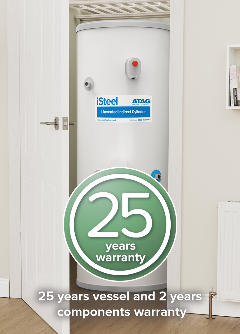25 years vessel and 2 years components warranty