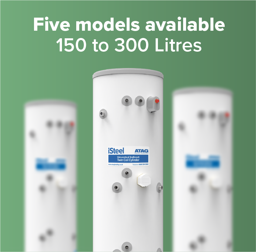 Five models available 150 to 300 litres